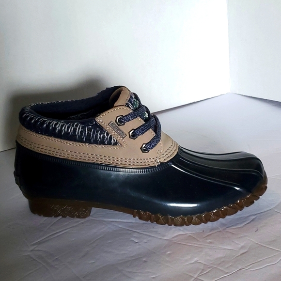 Mens J. H. Bass Leather/Rubber Duck Shoes. Brown/Navy. Sz 8. New W/O Tags - Picture 8 of 11